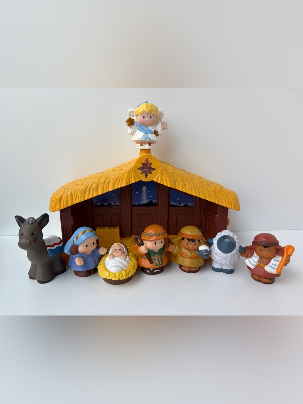 Fisher Price Little People Nativity Set Manger Christmas Toy WORKS